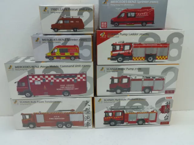 1/76 Lot Tiny Hong Kong Camion Pompier