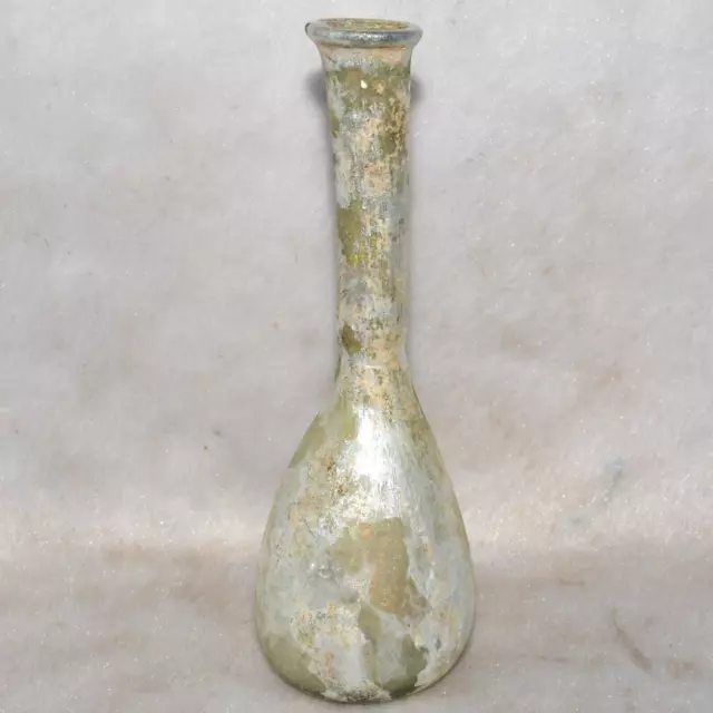 Large Ancient Roman Glass Bottle Flask in Perfect Condition circa 1st Century AD