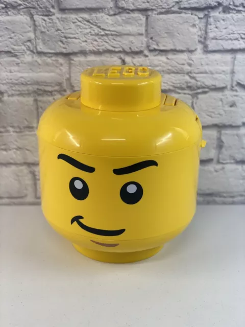 *MINT* Lego Smirking Boy Head Minifig Storage 12 Inches Tall 2 Trays Rare!