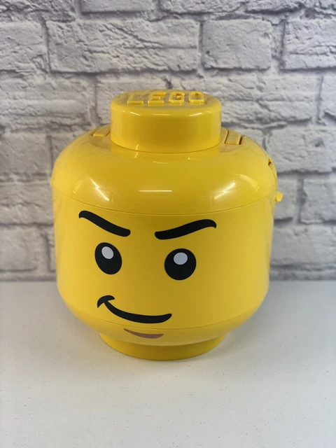 *MINT* Lego Smirking Boy Head Minifig Storage 12 Inches Tall 2 Trays Rare! *MINT* Lego Smirking Boy Head Minifig Storage 12 Inches Tall 2 Trays Rare!