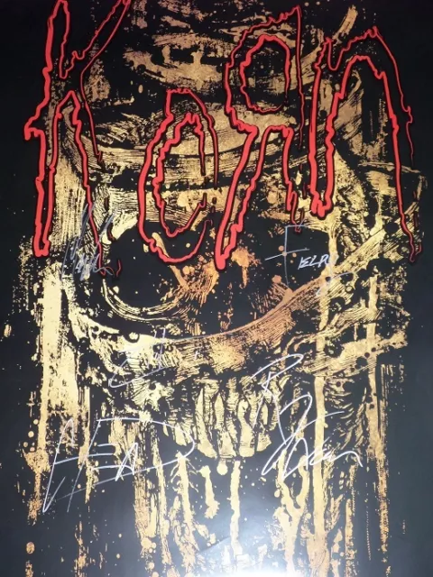 KORN * Hand Signed TOUR POSTER * ALL 5 W/PROOF L@@K
