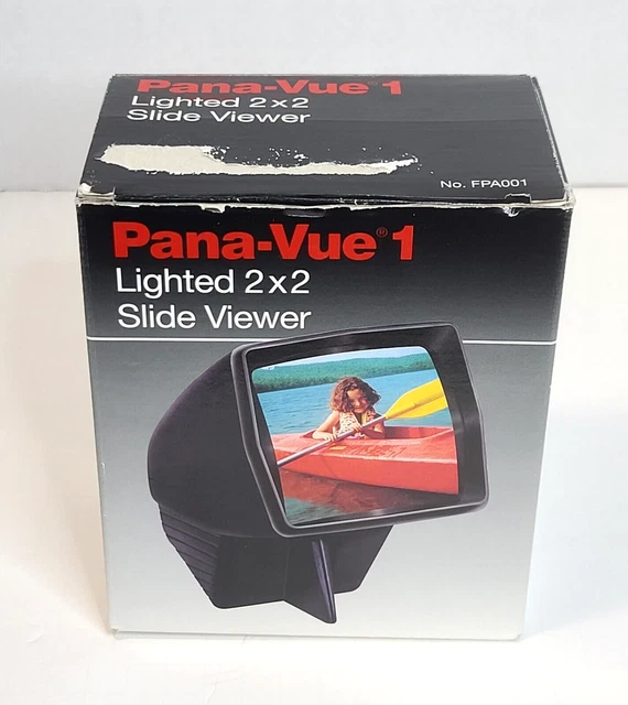 PANA-VUE 1 Alimentado por batería 35mm Visor de deslizamiento Portátil COMPARTIMENTO DE BATERÍA LIMPIO