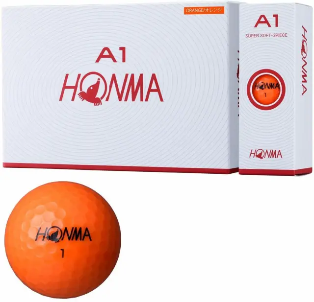 HONMA Japon Balle de Golf A1 2piece Bas Spin Distance BT1905 Orange 1dozen