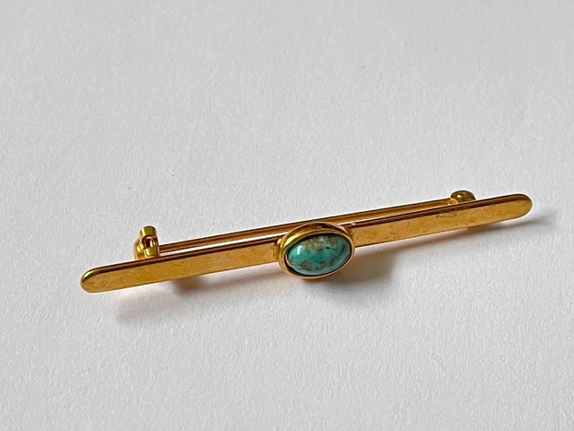 Broche Barrette Vintage En Plaqué Or - Bijou Ancien - Occasion