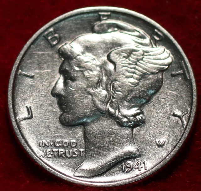 Uncirculated 1941 Philadelphia Mint Silver Mercury Dime