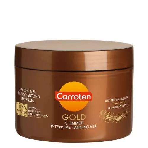 Carroten Gold Shimmer Intensive Tanning Gel 150 ml - Tan Express Accelerator for