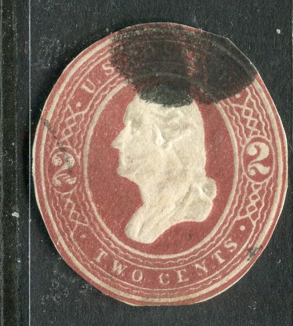 USA; 1870s-80s early classic Embossed Presidential POSTAL STATIONARY PIECE 2c.