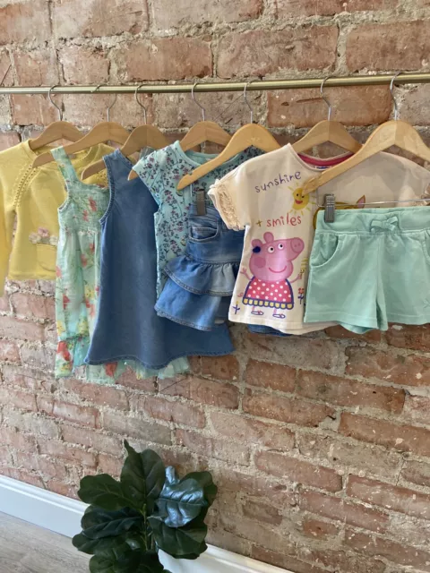 NEXT nutmeg Peppa Pig Girls Summer Clothing Bundle Dress Shorts Skirt Age 2-3