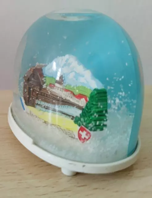 Bola de nieve souvenir vintage Lucerne Suiza 3
