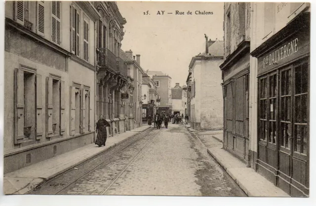AY - Marne - CPA 51 - Rue de Chalons - Cie DAUVERGNE
