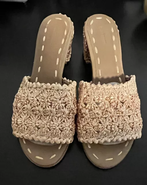 Carrie Forbes Raffia Slide Sandals