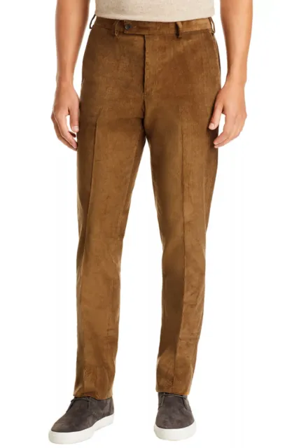 The Mens Store Regular Fit Stretch Corduroy Dress Pants 32 Light Brown  NWT $178
