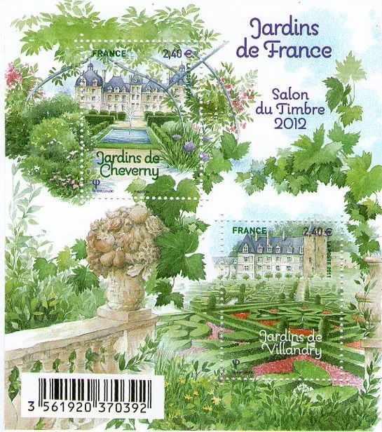 Feuillet N° F4580 Neuf Xx  Luxe - Les Jardins De Cheverny Et De Villandry