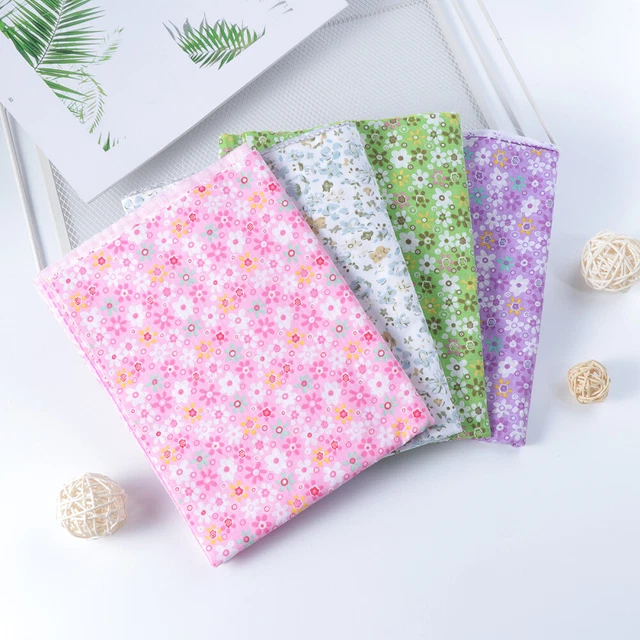 7 Sheets Floral Cotton Fabric Squares Craft Fabric Bundle Sheet Accessories