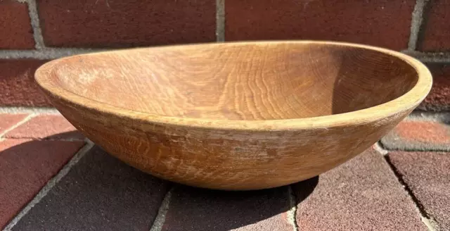 Antique/Vintage Wooden Dough Bowl Out of Round Farmhouse Primitive 11.5 X 10.75