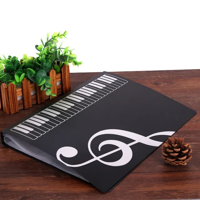 40 Pages Piano Score Holder A4 Music Book Clip-Sheet Note File Paper Folder