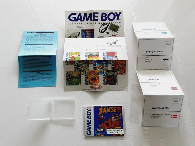 Nintendo Game Boy DMG - BAMSE - Pack Insert SCN Complet Officiel comme neuf