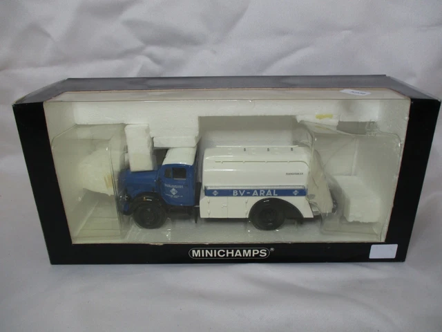 Camion Minichamps 1/18 Mercedes L3500 Citerne BV-Aral Raab Karcher - Excellent état collector - Collection