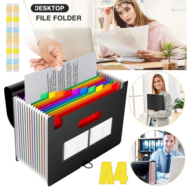 Haifly 4 Raccoglitori A4 In Tela Floreale - Cartelle Con Scomparti Per Documenti E IPad, Organizer Da Ufficio