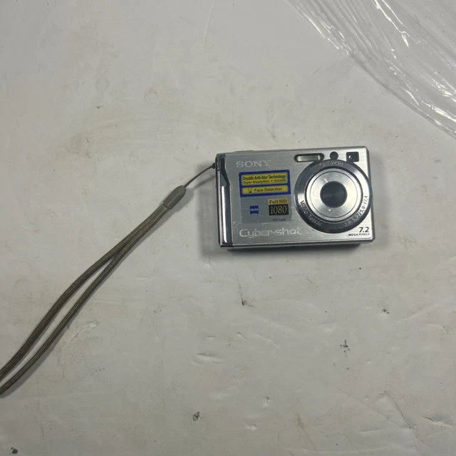 Appareil Photo Sony Cyber-shot DSC-W120 7.2MP Compact – Fonctionne + Chargeur