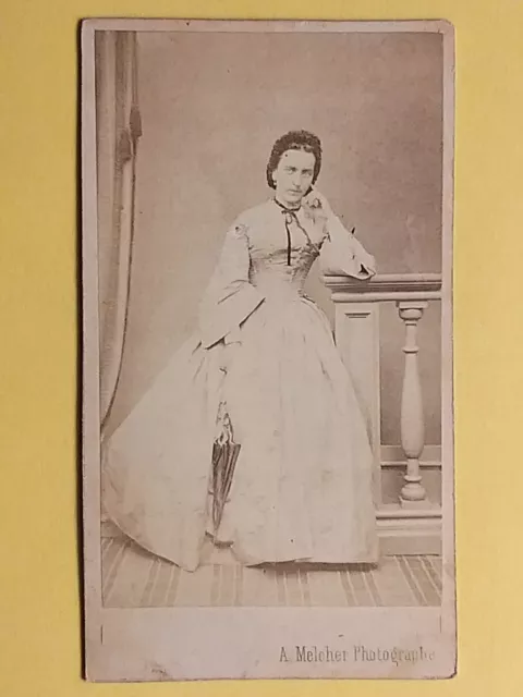 CDV - Fotografia - A. Melchèr - Campfer (Svizzera). Nobil Donna.