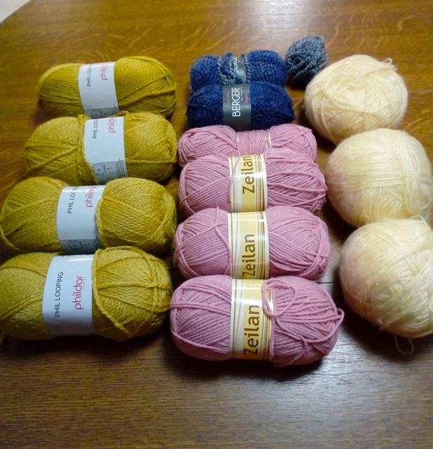 Lot De 5 Pelotes De Laine Anciennes GEORGES PICAUD - Marques Bergère De France & Pingouin - Neuf