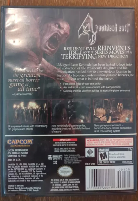 Resident Evil 4 (Nintendo GameCube, 2005 Double Disc Set (M10) on eBid  United States