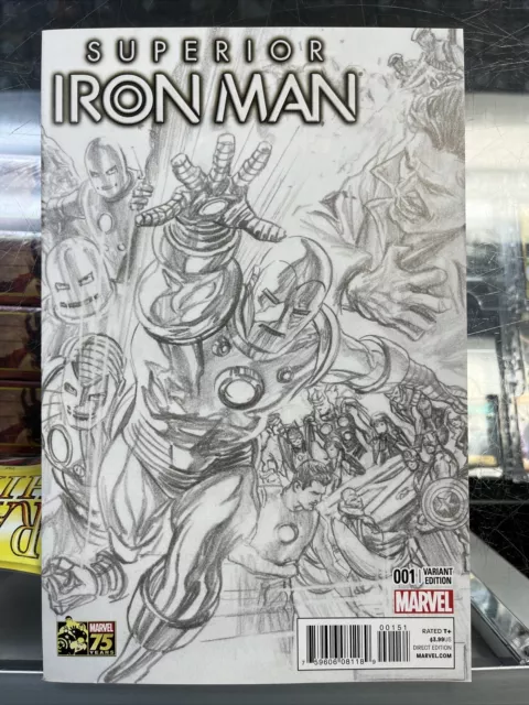 Superior Iron Man (2015) #1 Alex Ross 75th Anniversary Sketch 1:200 NM Variant