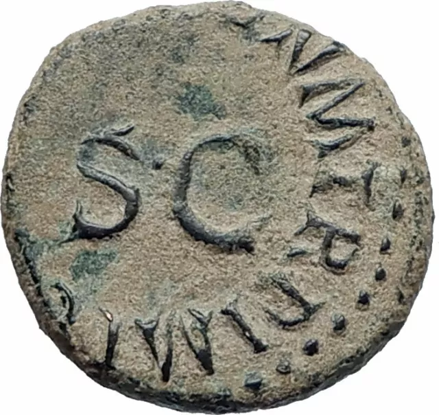 CLAUDIUS Authentic 42AD Rome Food MODIUS Original Ancient Roman Coin i74831