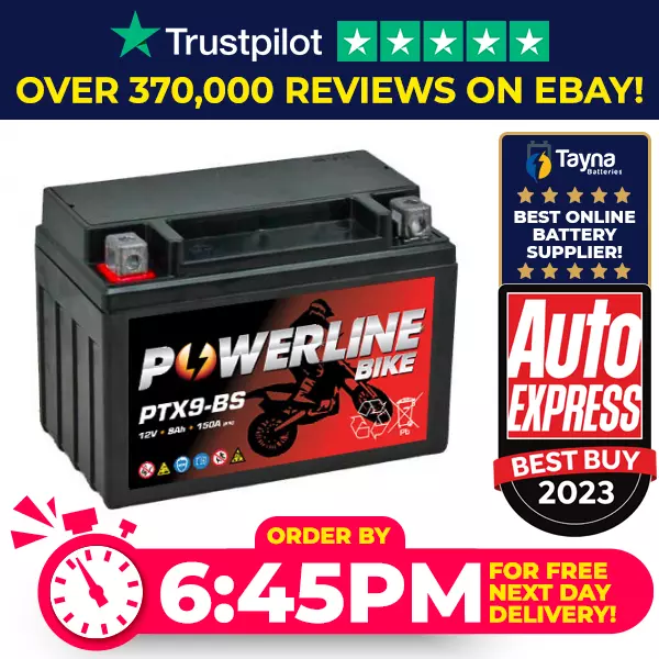 Replaces YTX9-BS Motorcycle Battery YTX9 Motorbike Battery 12v 9Ah Brand NEW