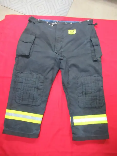 BLACK MORNING PRIDE Fire Fighter Turnout PANTS 54 X 31 BUNKER GEAR RESCUE TOW