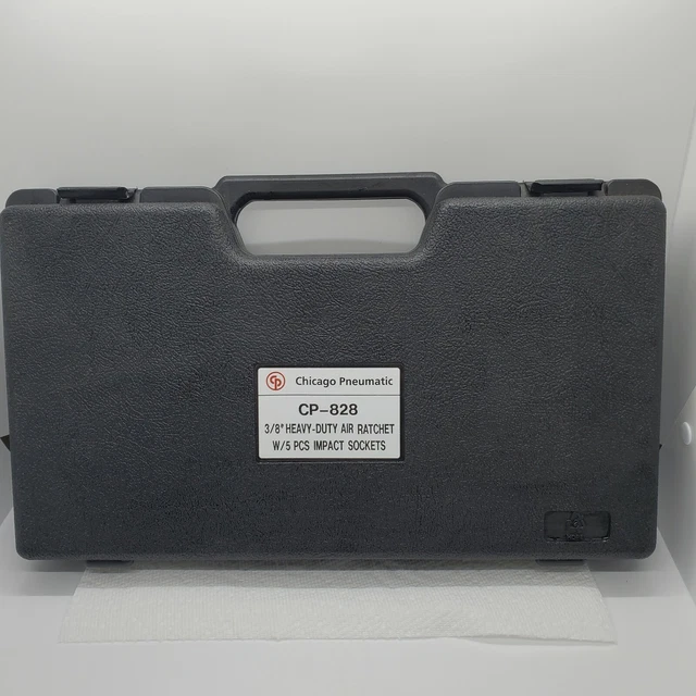 Chicago Pneumatic #828 Heavy Duty 3/8 Air Ratchet Kit w/5 Impact Sockets Set 12