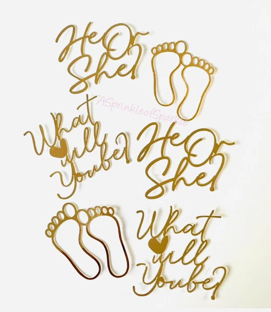 Gender Reveal Cupcake Toppers - Cian's Cupcake Toppers