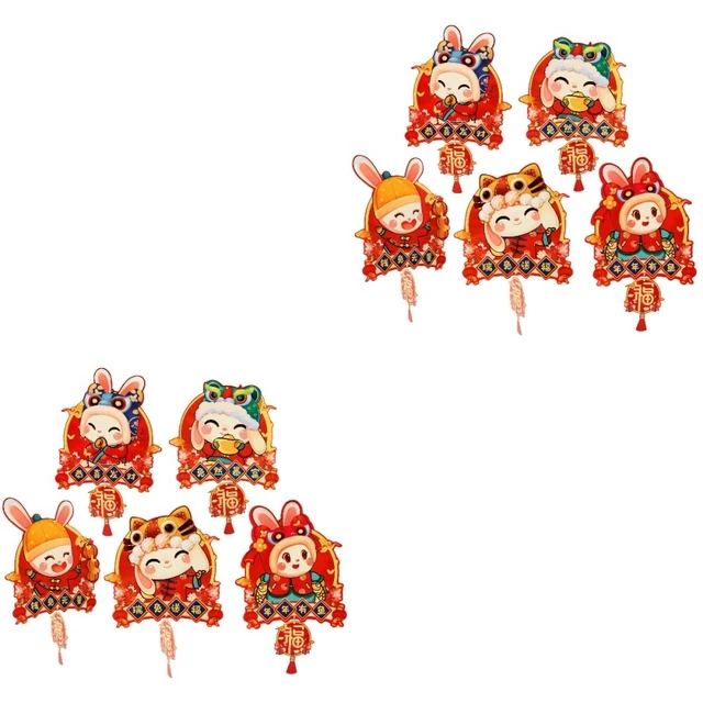 10 Pcs Décoration Pendentif Année Du Lapin D'intérieur Bonsaï