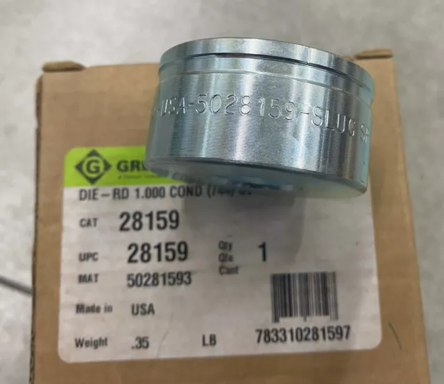 Greenlee 28159 SLUG SPLITTER 1" Conduit Size Die