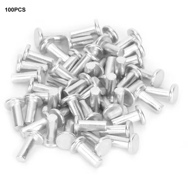 100pcs GB867 M4 Flat Head Aluminum Rivets Flat Head Solid Rivet (M4 * 12)