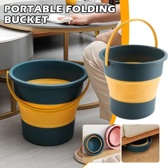Collapsible Bucket Foldable Water Container Fishing Camping US Outdoor D8A6