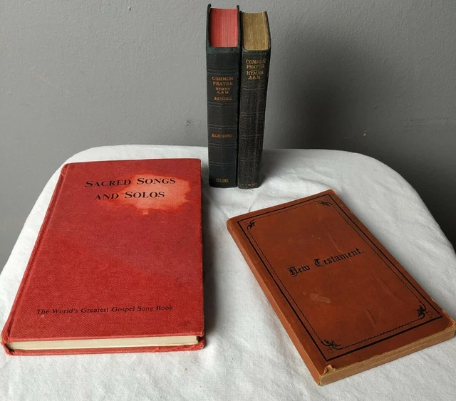 Collection Of Antique Religious Books Common Prayer New Testament