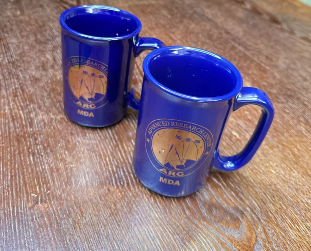 Advanced Research Center Coffee Mug Cup Lot Of 2 Arc Mda Defense