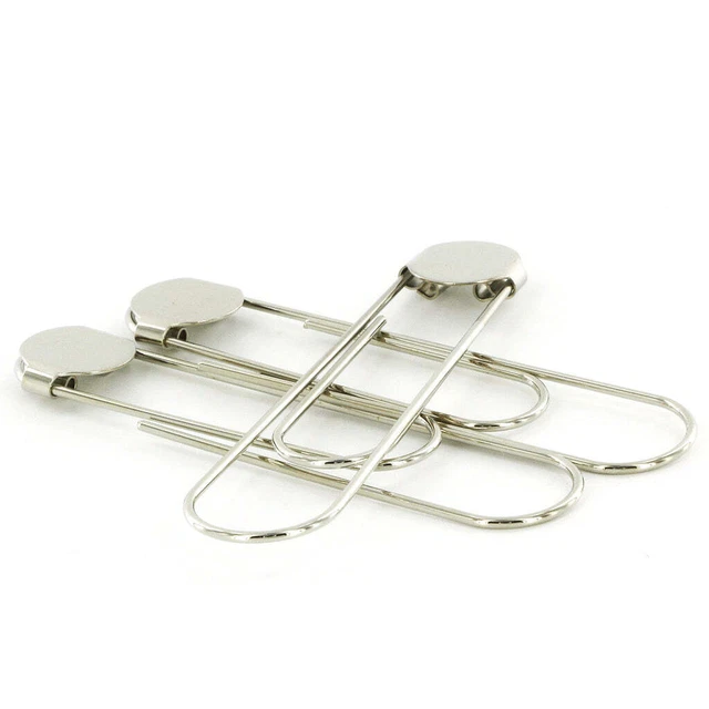 Clips de papel JUMBO PLATEADOS 3 1/2" marcadores/clips de papel gigantes con almohadilla de pegamento