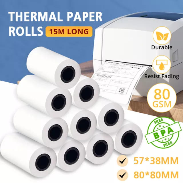 80x80mm 57x38mm Thermal Paper EFTPOS Cash Register Receipt Rolls BPA-free POS