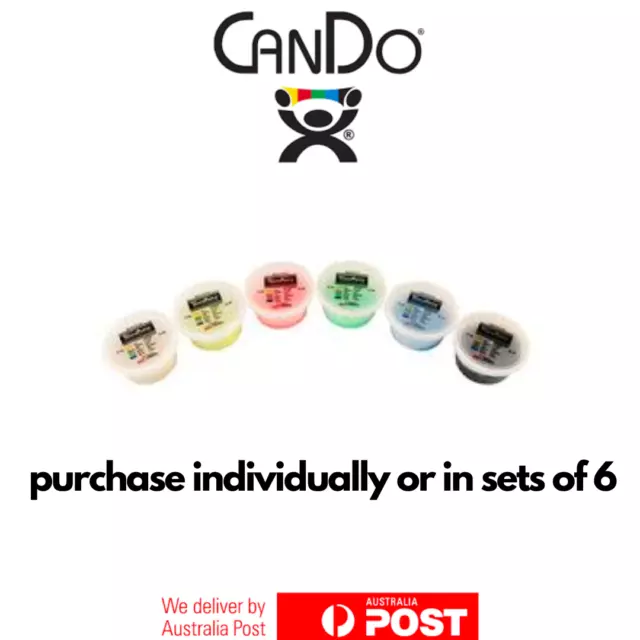 CanDo TheraPutty Exercise Putty | 3oz/85g | Individual or Set of 6 | Free Post 2