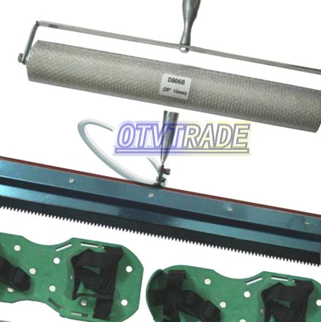 Kit de herramientas autonivelante de cemento pintura de piso epoxi hoja de rodillo construcción de picos