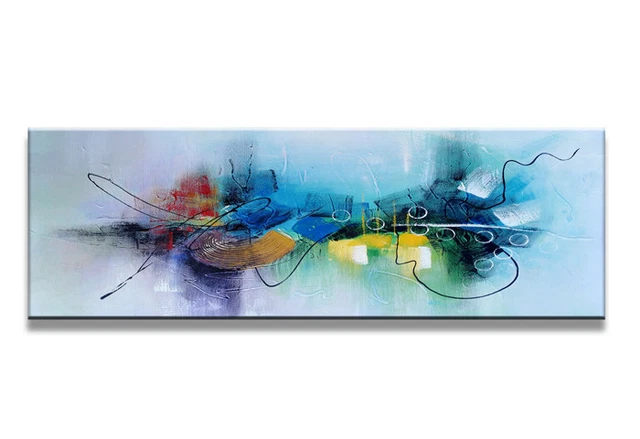 Erin Tableau décoratif sur toile | Cadre en bois | 50 x 120 cm - Emob | Emob