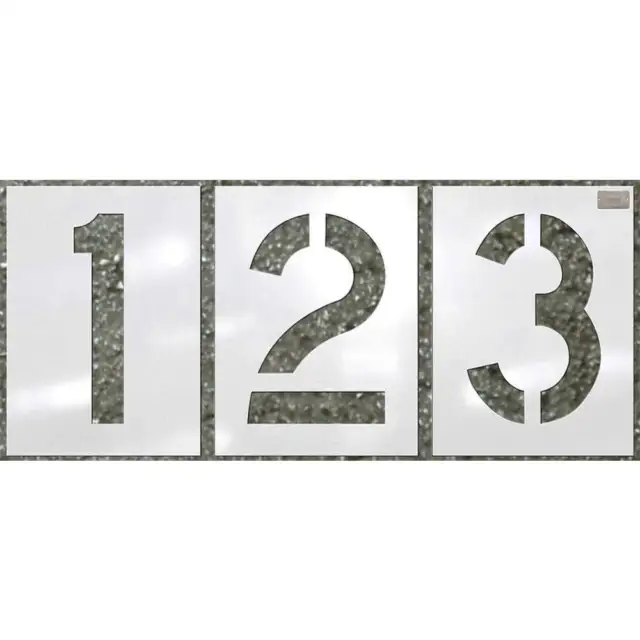 C.H. HANSON 70352 Stencil,Number Kit,12pcs.,4 x 2-3/4 In.