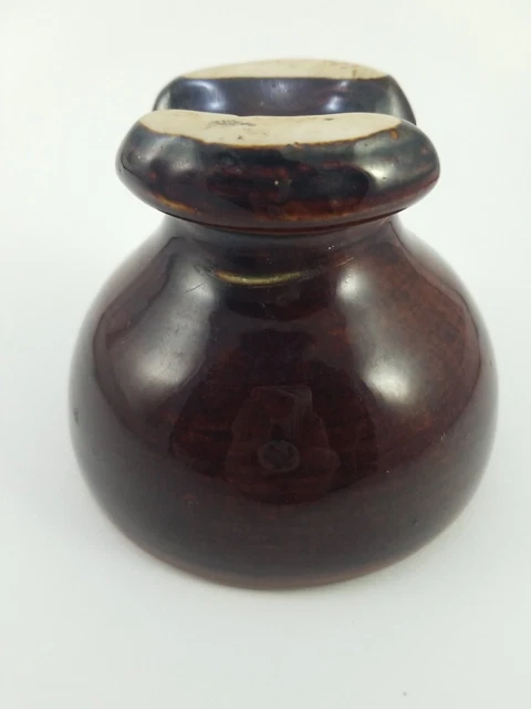 Pinko #63 High Voltage Saddle Brown Porcelain Insulator 3
