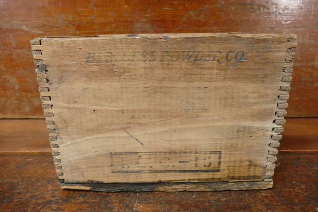 Vintage Hercules Powder Company High Explosives Blasting Caps Dynamite Wood Box 3