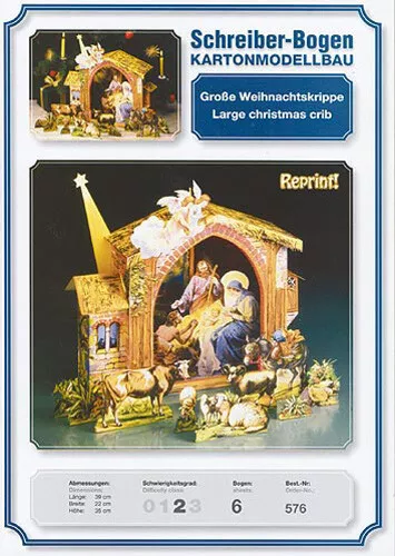 Kartonmodell Große Weihnachtskrippe  Schreiber Bogen