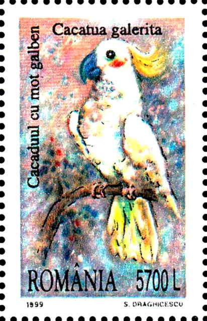 Rumänien postfrisch MNH Vogel Papagei Gelbhaubenkakadu Kakadu Wildtier exotisch
