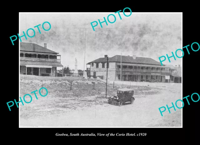 OLD LARGE HISTORIC PHOTO GOOLWA SOUTH AUSTRALIA THE CORIO HOTEL c1920